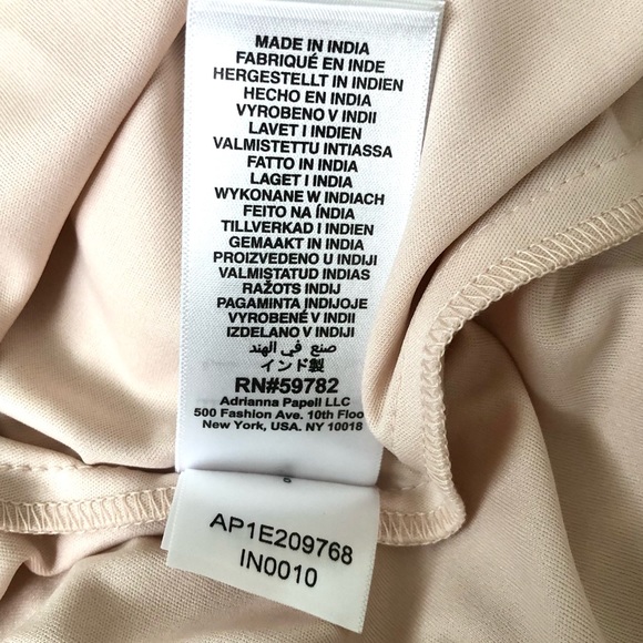 Adrianna Papell 3D Floral Embellishments Midi Cocktail Dress in Shell/Pink - Picture 8 of 14